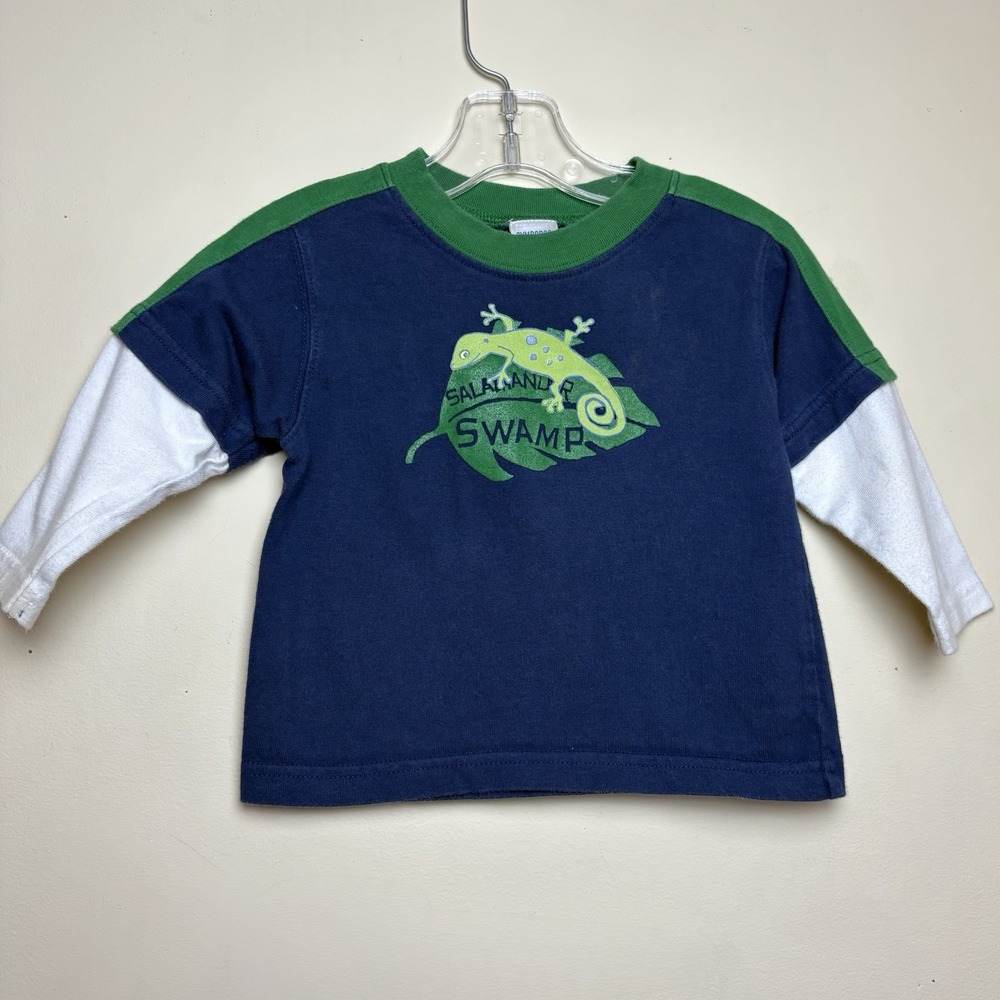 Vtg Gymboree Salamander Swamp Y2K 2007  "Layered" Long Sleeve Shirt Sz 12-18 M